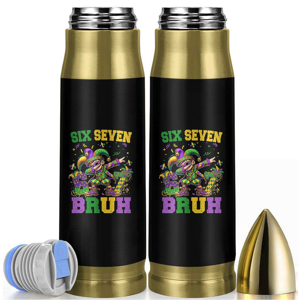 Funny 67 Mardi Gras Bullet Tumbler Six Seven Bruh Dabbing Jester