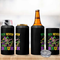 Funny 67 Mardi Gras 4 in 1 Can Cooler Tumbler Six Seven Bruh Dabbing Jester