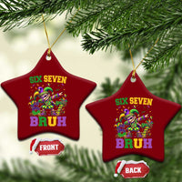 Funny 67 Mardi Gras Ceramic Ornament Six Seven Bruh Dabbing Jester