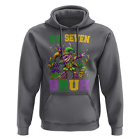 Funny 67 Mardi Gras Hoodie Six Seven Bruh Dabbing Jester