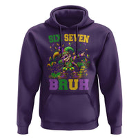 Funny 67 Mardi Gras Hoodie Six Seven Bruh Dabbing Jester