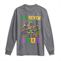 Funny 67 Mardi Gras Long Sleeve Shirt Six Seven Bruh Dabbing Jester