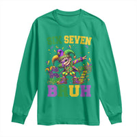 Funny 67 Mardi Gras Long Sleeve Shirt Six Seven Bruh Dabbing Jester