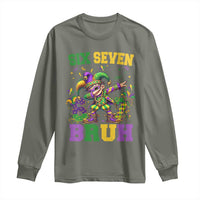 Funny 67 Mardi Gras Long Sleeve Shirt Six Seven Bruh Dabbing Jester