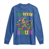 Funny 67 Mardi Gras Long Sleeve Shirt Six Seven Bruh Dabbing Jester