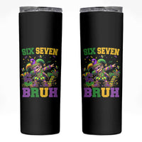 Funny 67 Mardi Gras Skinny Tumbler Six Seven Bruh Dabbing Jester
