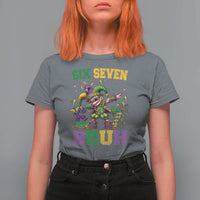 Funny 67 Mardi Gras T Shirt For Women Six Seven Bruh Dabbing Jester