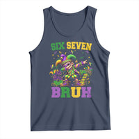 Funny 67 Mardi Gras Tank Top Six Seven Bruh Dabbing Jester