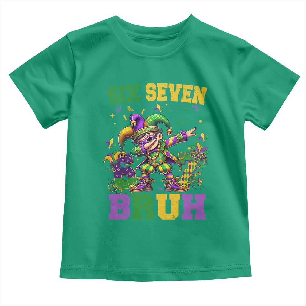 Funny 67 Mardi Gras Toddler T Shirt Six Seven Bruh Dabbing Jester