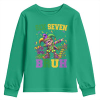 Funny 67 Mardi Gras Youth Sweatshirt Six Seven Bruh Dabbing Jester