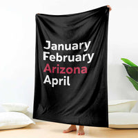 January February Arizona April Throw Blanket AZ Sport Fan Pride