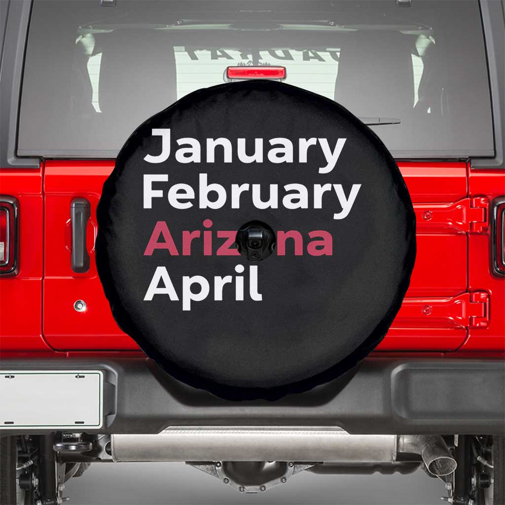 January February Arizona April Spare Tire Cover AZ Sport Fan Pride