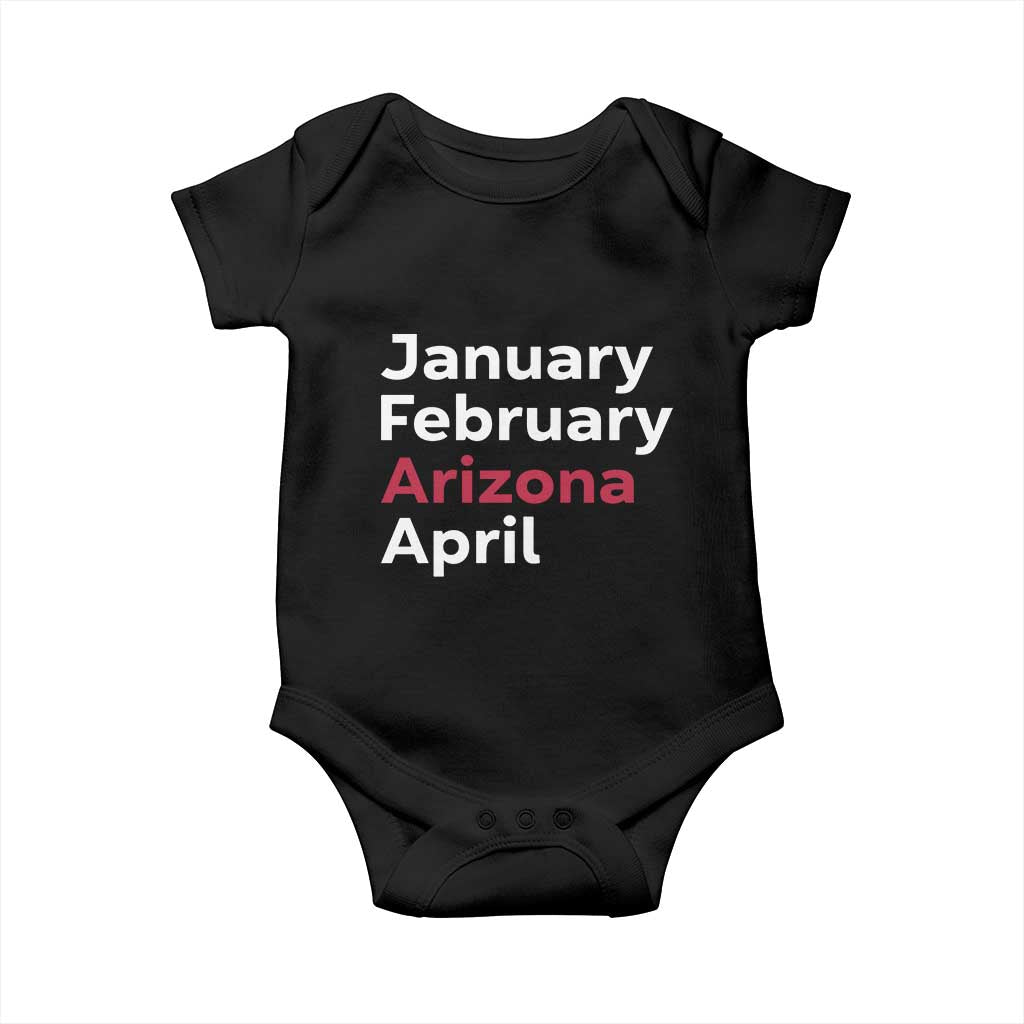 January February Arizona April Baby Onesie AZ Sport Fan Pride
