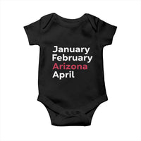 January February Arizona April Baby Onesie AZ Sport Fan Pride