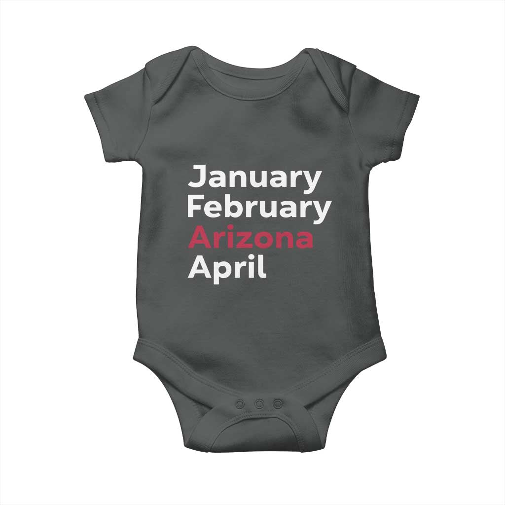 January February Arizona April Baby Onesie AZ Sport Fan Pride