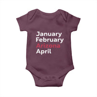 January February Arizona April Baby Onesie AZ Sport Fan Pride