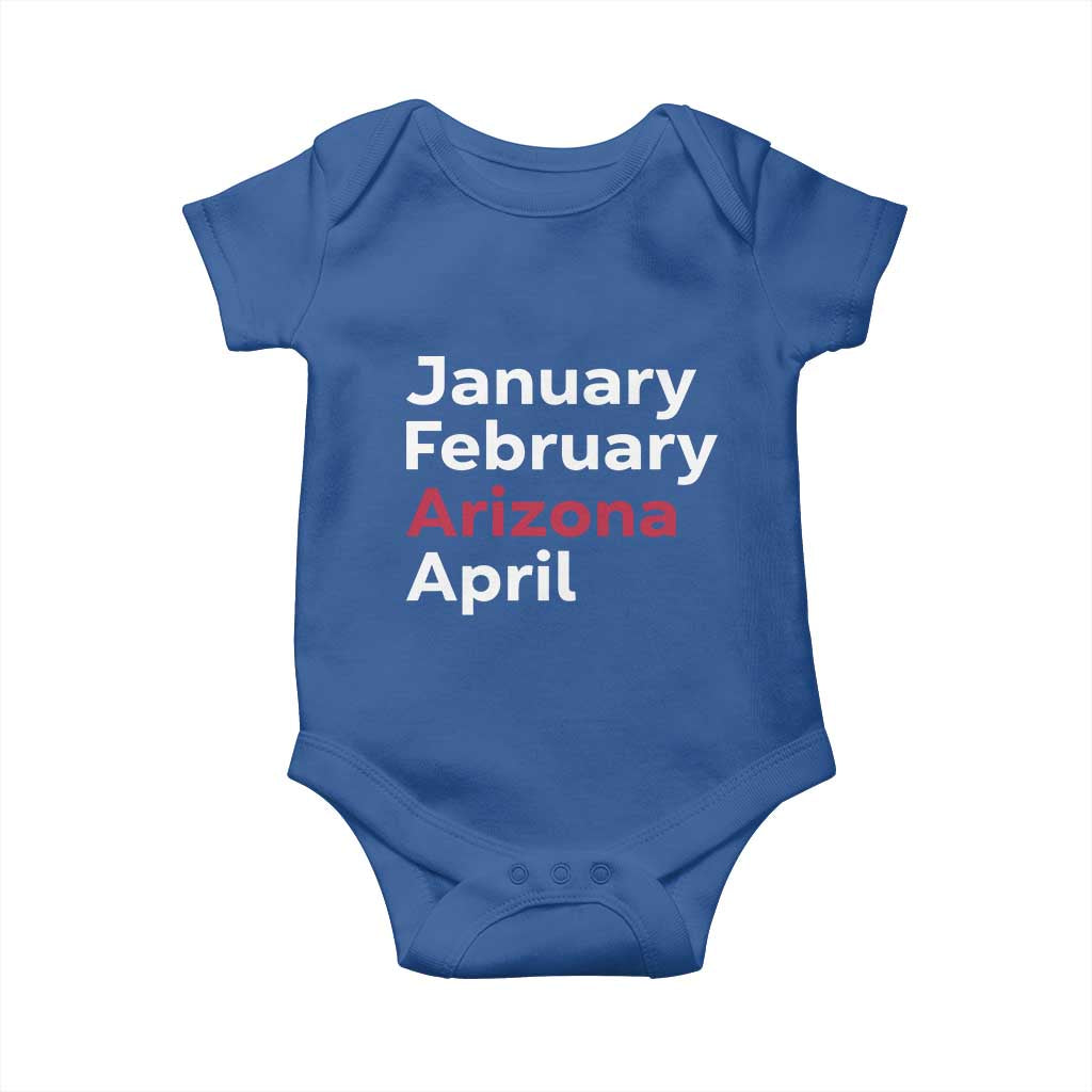 January February Arizona April Baby Onesie AZ Sport Fan Pride
