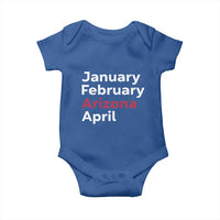 January February Arizona April Baby Onesie AZ Sport Fan Pride