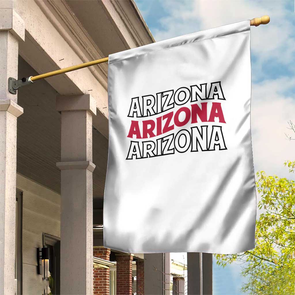 Retro Arizona Lover Garden Flag Groovy Typography Vintage 70s State