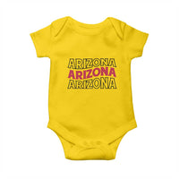 Retro Arizona Lover Baby Onesie Groovy Typography Vintage 70s State