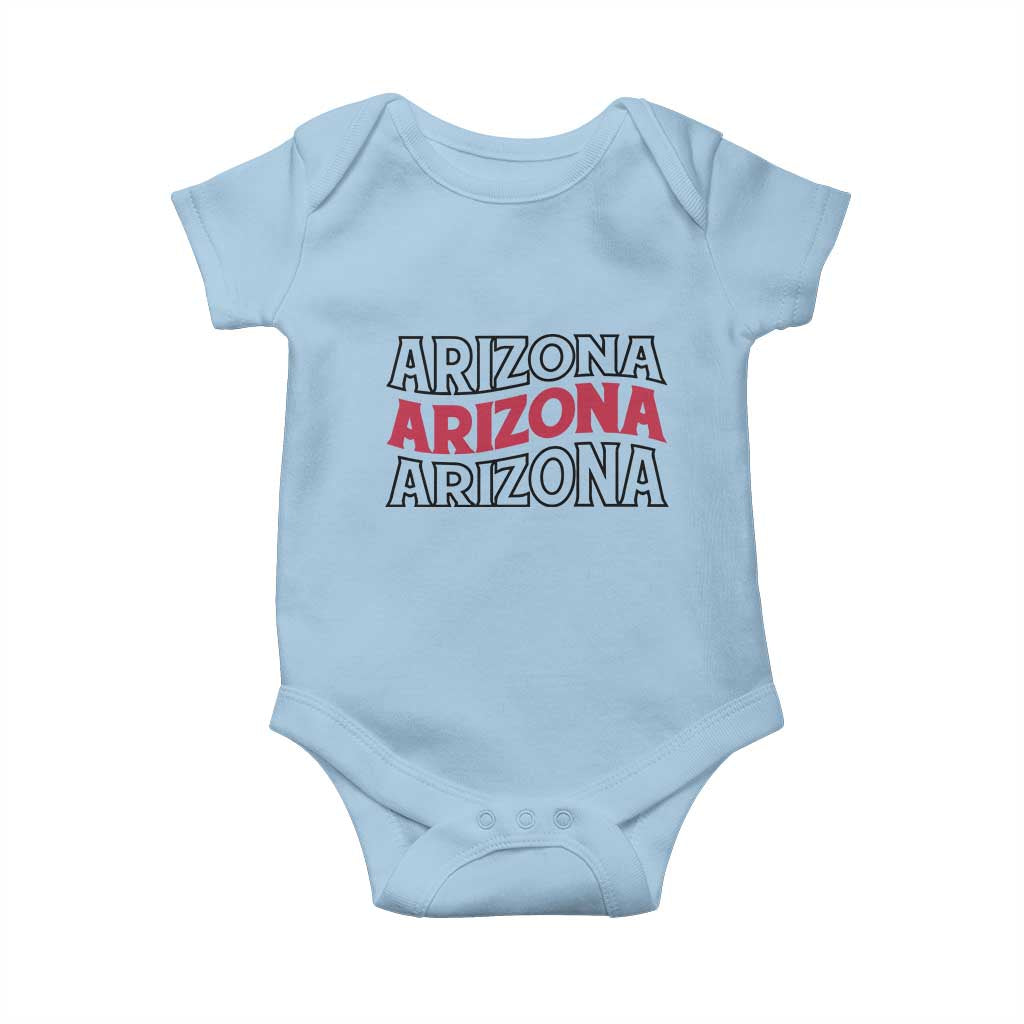 Retro Arizona Lover Baby Onesie Groovy Typography Vintage 70s State