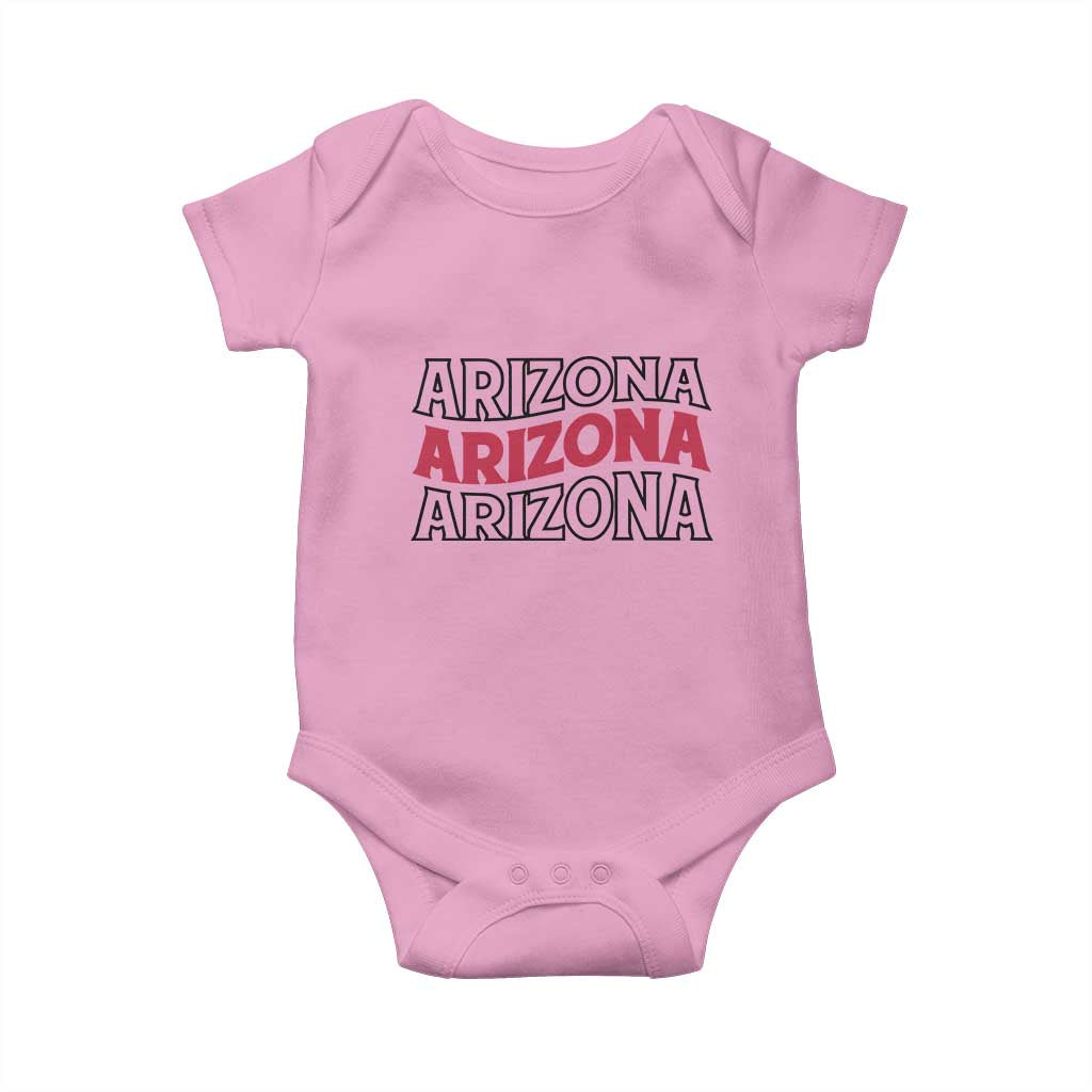 Retro Arizona Lover Baby Onesie Groovy Typography Vintage 70s State