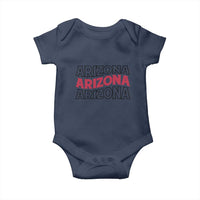 Retro Arizona Lover Baby Onesie Groovy Typography Vintage 70s State