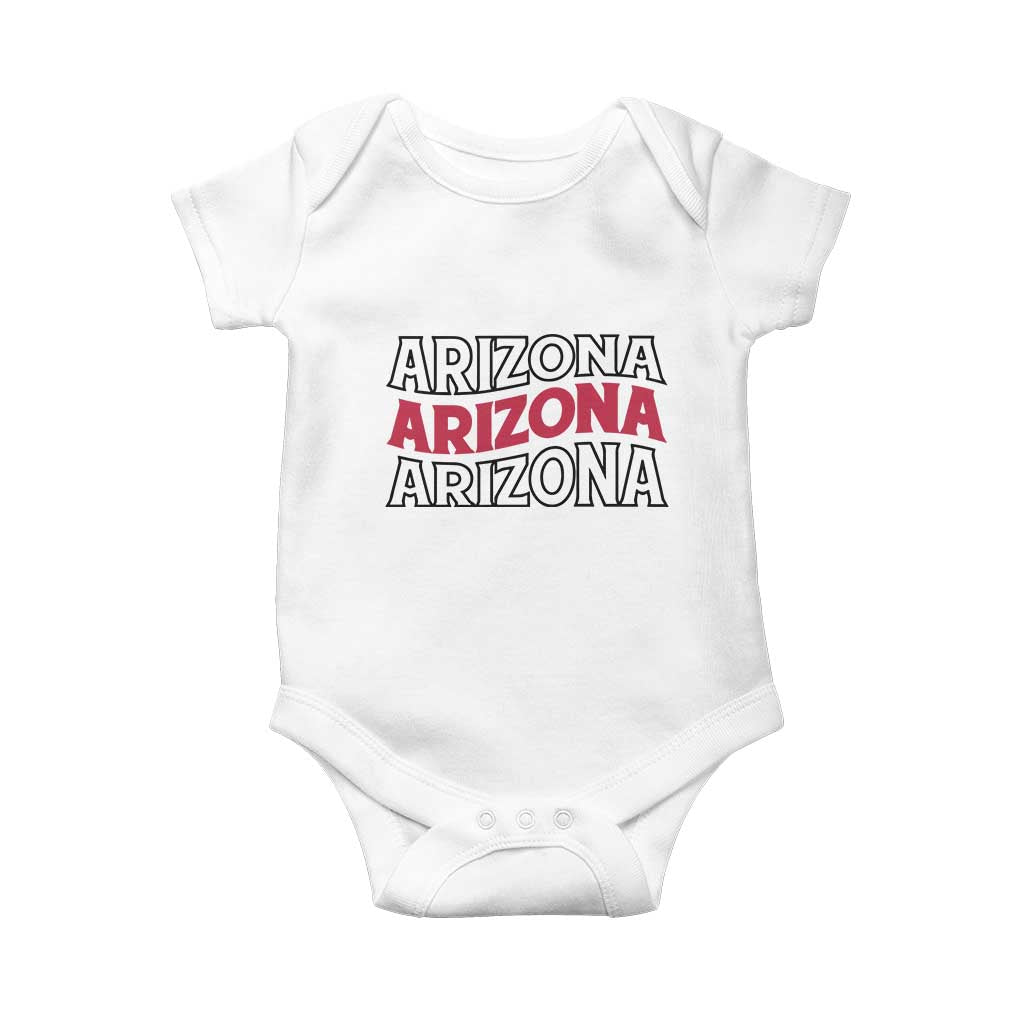 Retro Arizona Lover Baby Onesie Groovy Typography Vintage 70s State