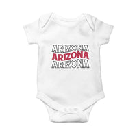 Retro Arizona Lover Baby Onesie Groovy Typography Vintage 70s State