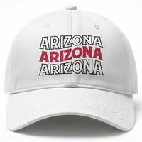 Retro Arizona Lover Baseball Cap Groovy Typography Vintage 70s State