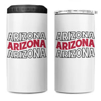 Retro Arizona Lover 4 in 1 Can Cooler Tumbler Groovy Typography Vintage 70s State