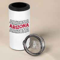 Retro Arizona Lover 4 in 1 Can Cooler Tumbler Groovy Typography Vintage 70s State