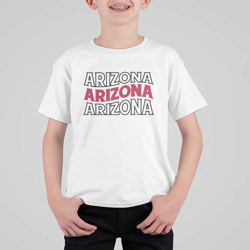 Retro Arizona Lover T Shirt For Kid Groovy Typography Vintage 70s State