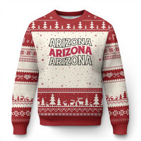 Retro Arizona Lover Ugly Christmas Sweater Groovy Typography Vintage 70s State