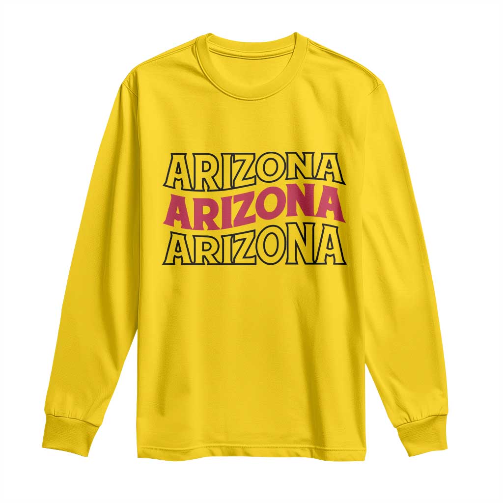 Retro Arizona Lover Long Sleeve Shirt Groovy Typography Vintage 70s State