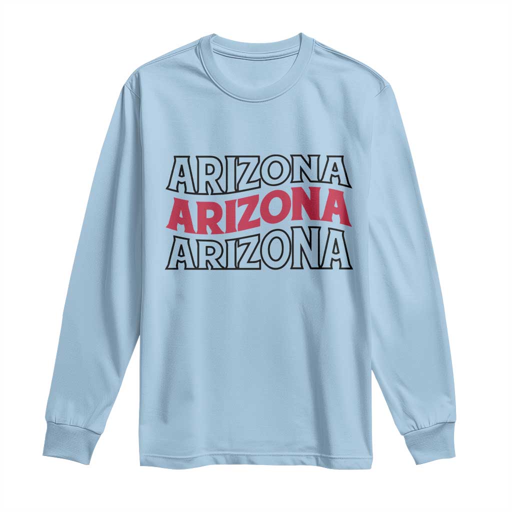 Retro Arizona Lover Long Sleeve Shirt Groovy Typography Vintage 70s State