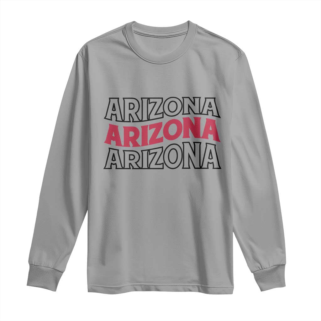 Retro Arizona Lover Long Sleeve Shirt Groovy Typography Vintage 70s State