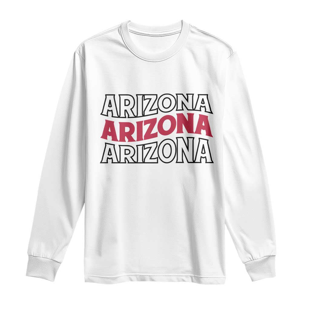 Retro Arizona Lover Long Sleeve Shirt Groovy Typography Vintage 70s State