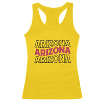Retro Arizona Lover Racerback Tank Top Groovy Typography Vintage 70s State