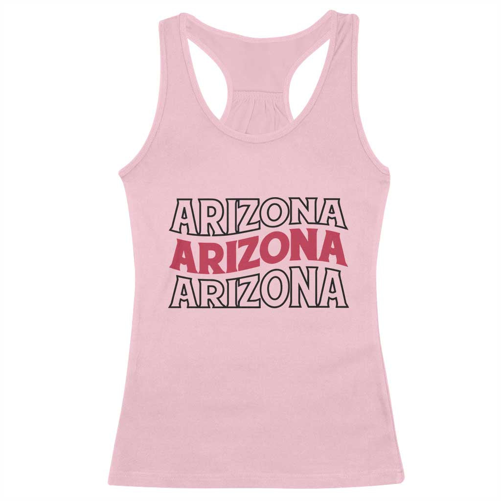 Retro Arizona Lover Racerback Tank Top Groovy Typography Vintage 70s State
