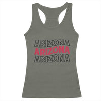 Retro Arizona Lover Racerback Tank Top Groovy Typography Vintage 70s State