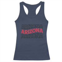 Retro Arizona Lover Racerback Tank Top Groovy Typography Vintage 70s State