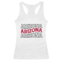 Retro Arizona Lover Racerback Tank Top Groovy Typography Vintage 70s State