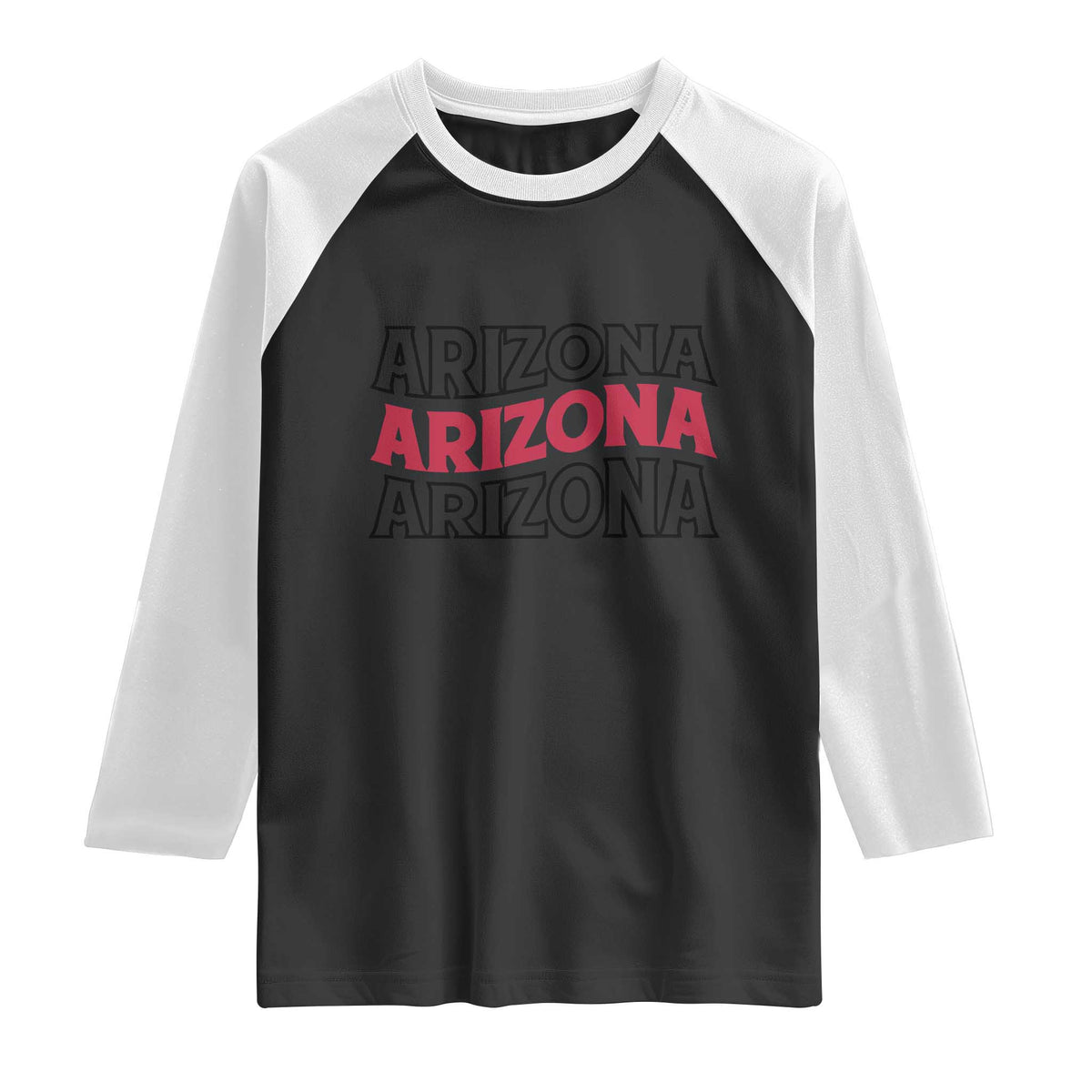 Retro Arizona Lover Raglan Shirt Groovy Typography Vintage 70s State
