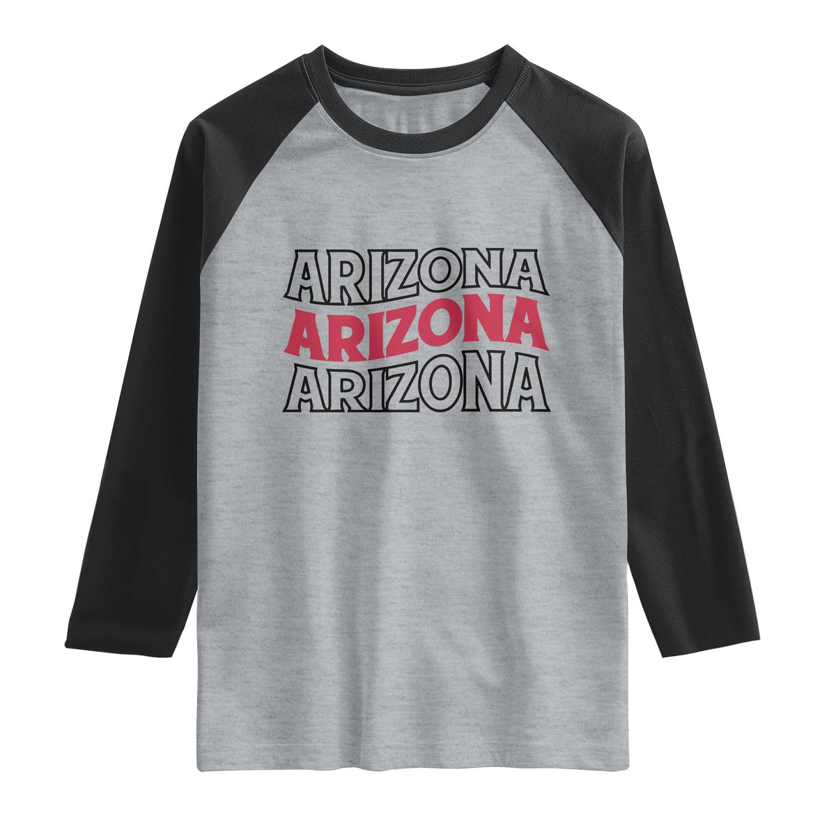 Retro Arizona Lover Raglan Shirt Groovy Typography Vintage 70s State