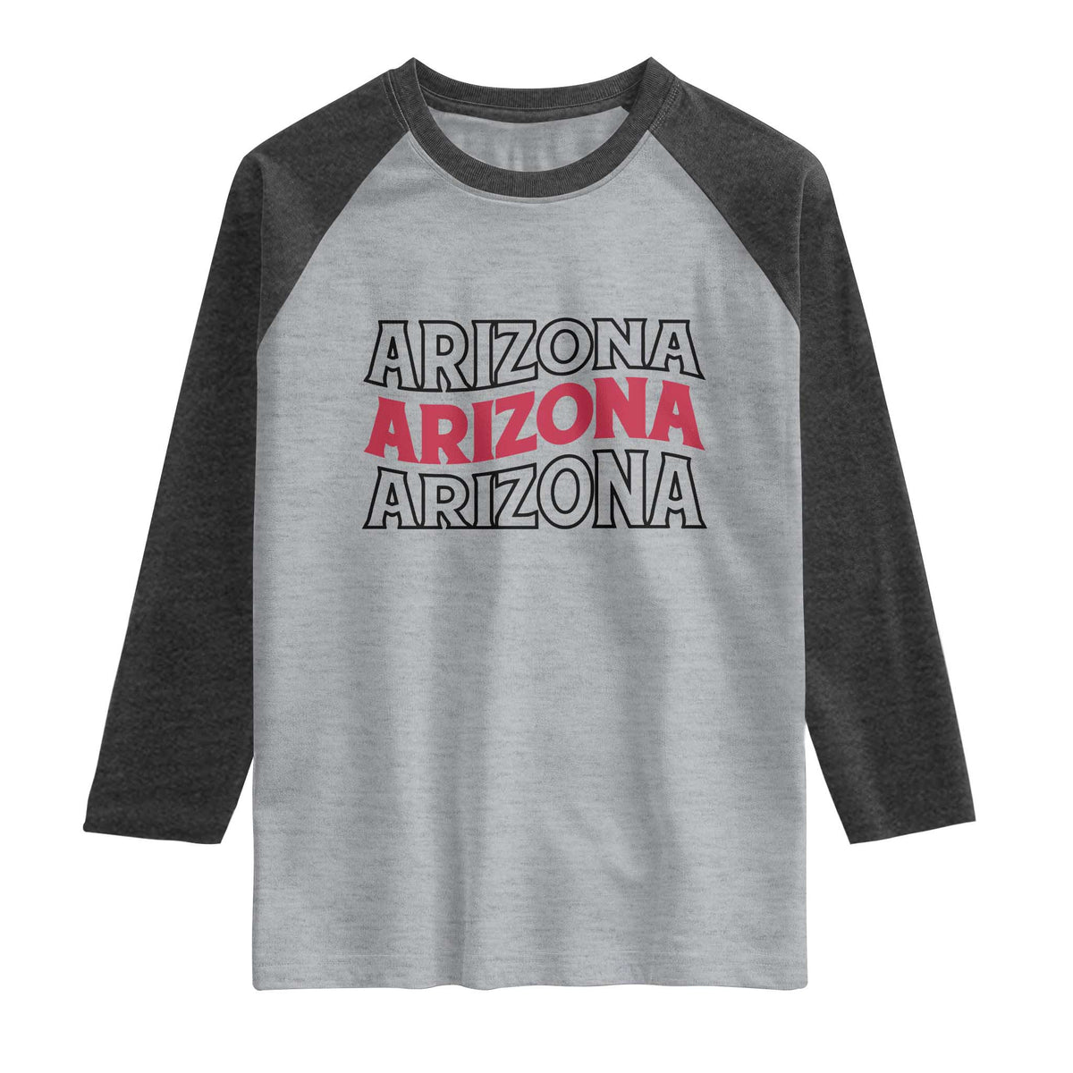 Retro Arizona Lover Raglan Shirt Groovy Typography Vintage 70s State