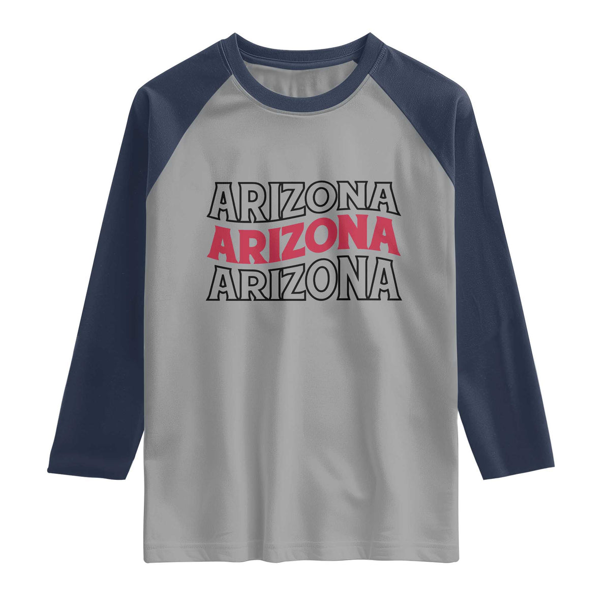 Retro Arizona Lover Raglan Shirt Groovy Typography Vintage 70s State