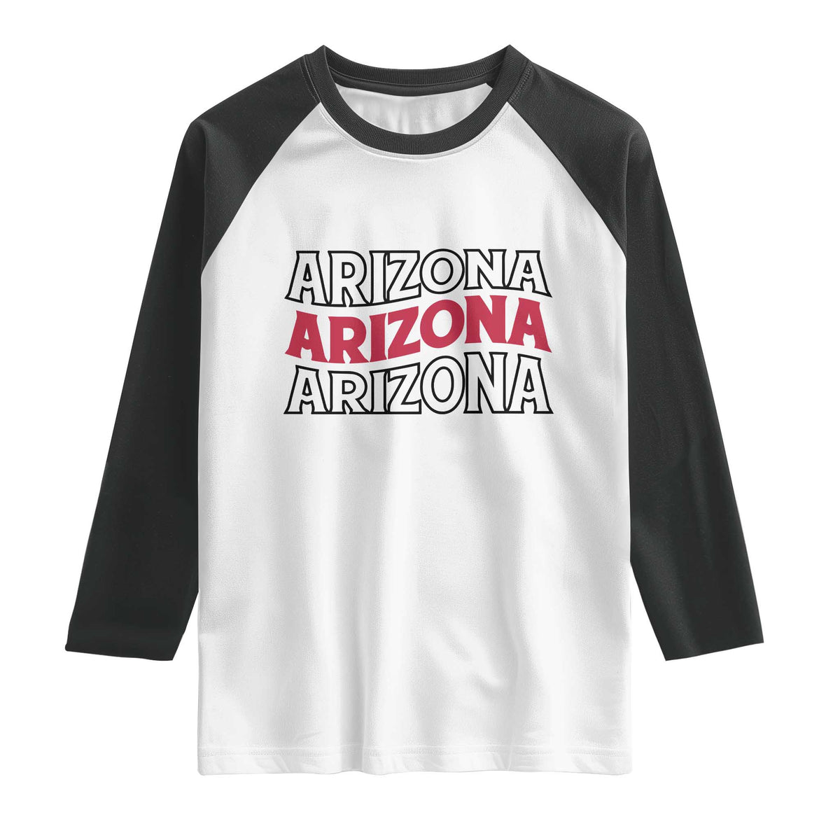 Retro Arizona Lover Raglan Shirt Groovy Typography Vintage 70s State