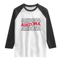 Retro Arizona Lover Raglan Shirt Groovy Typography Vintage 70s State