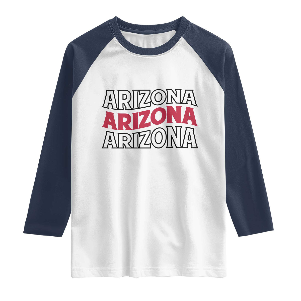 Retro Arizona Lover Raglan Shirt Groovy Typography Vintage 70s State